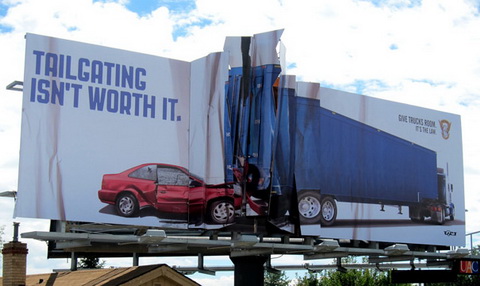 Billboard - (Colorado State Patrol) Tailgating isn't worth it!